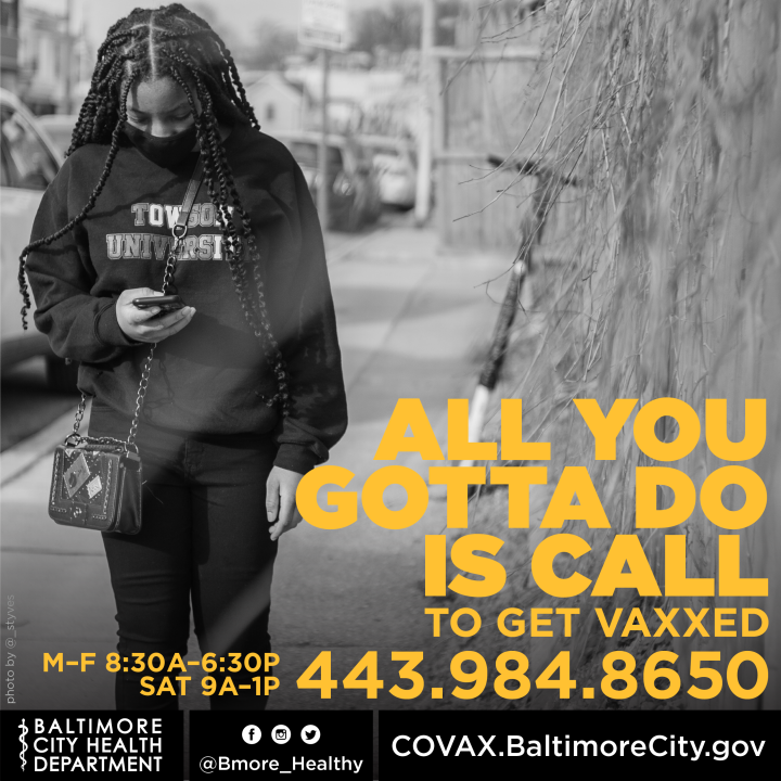 All you gotta do is call to get vaxxed